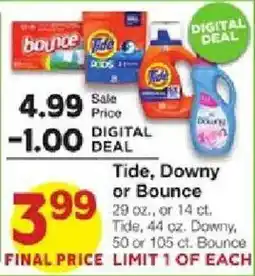 United Supermarkets Tide, Downy or Bounce offer
