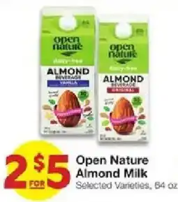 United Supermarkets Open Nature Almond Milk offer