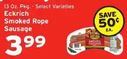 Hannaford Eckrich smoked rope sausage offer