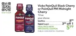Publix Vicks PainQuil Black Cherry or PainQuil PM Midnight Cherry offer
