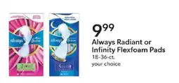 Publix Always Radiant or Infinity Flexfoam Pads offer