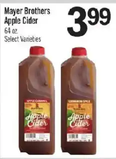 Price Chopper Mayer Brothers apple cider offer