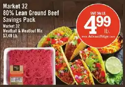 Price Chopper Market 32 80% Lean Ground Beef offer