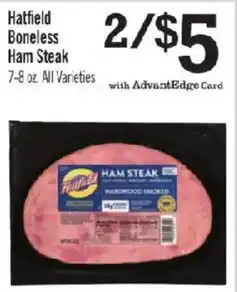Price Chopper Hatfield boneless ham steak offer