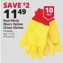 Rural King Real Work Men's Yellow Chore Gloves offer