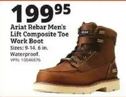 Rural King Ariat Rebar Men's Lift Composite Toe Work Boot offer