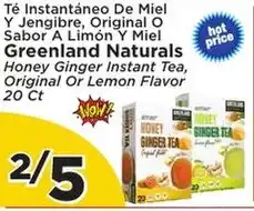 Presidente Greenland Naturals Honey Ginger Instant Tea offer