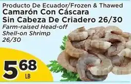 Presidente Farm-raised Head-off Shell-on Shrimp offer
