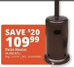 Rural King Patio Heater offer
