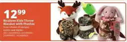 Rural King Realtree Kids Throw Blanket with Plushie offer