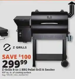 Rural King Z Grills 8-in-1 BBQ Pellet Grill & Smoker offer