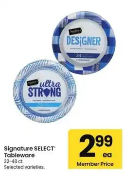 Albertsons Signature Select Tableware offer