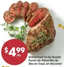 Food 4 Less Untrimmed Tri-Tip Roasts offer