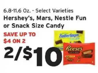 Hershey's, Mars, Nestle Fun or Snack Size Candy