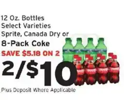 Hannaford Sprite, Canada Dry or 8-Pack Coke offer