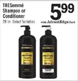 Price Chopper Tresemme shampoo or conditioner offer