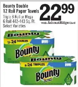 Price Chopper Bounty Double Paper Towels offer