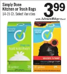 Price Chopper Simply Done Kitchen or Trash Bags offer