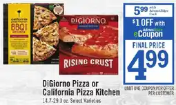 Price Chopper DiGiorno Pizza or California Pizza Kitchen offer