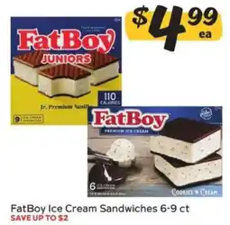 Winn Dixie FatBoy ice cream sandwiches offer