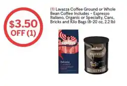 Woodman's Lavazza coffee ground or whole bean coffee offer