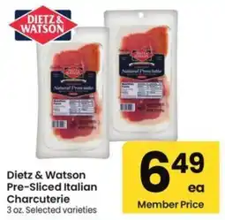 Albertsons Dietz & Watson Pre-Sliced Italian Charcuterie offer