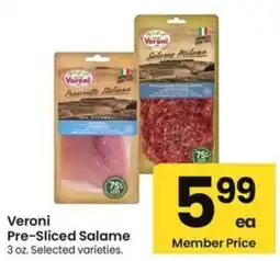 Albertsons Veroni Pre-Sliced Salame offer