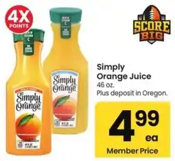 Albertsons Simply Orange Juice offer