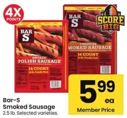 Albertsons Bar-s smoked sausage offer