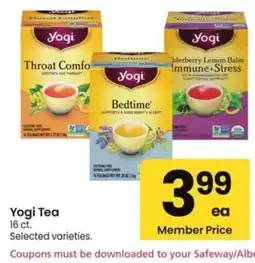 Albertsons Yogi Tea offer