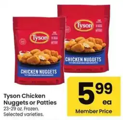 Albertsons Tyson Chicken Nuggets or Patties offer