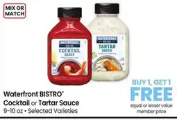 Albertsons Waterfront Bistro Cocktail or Tartar Sauce offer