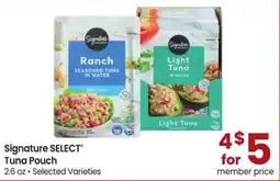 Albertsons Signature Select Tuna Pouch offer