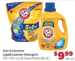 Family Fare Arm & Hammer Liquid Laundry Detergent offer