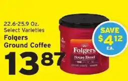 Hannaford Folgers ground coffee offer