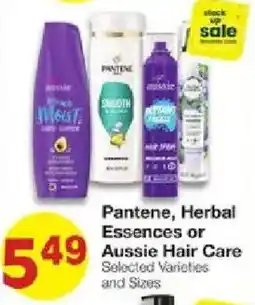 United Supermarkets Pantene, Herbal Essences or Aussie Hair Care offer