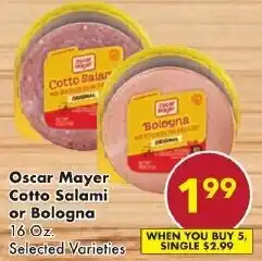 Fairplay Oscar Mayer Cotto Salami or Bologna offer