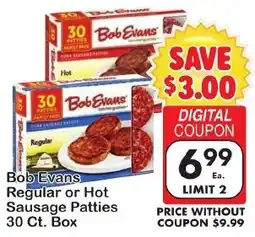 Fairplay Bob Evans Regular or Hot Sausage Patties offer