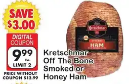 Fairplay Kretschmar Off The Bone Smoked or Honey Ham offer