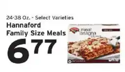 Hannaford Hannaford family size meals offer