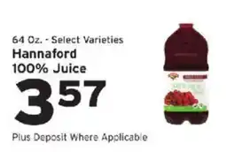 Hannaford Hannaford 100% Juice offer