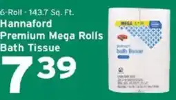 Hannaford Hannaford premium mega rolls bath tissue offer