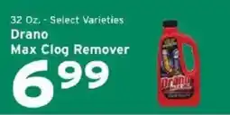 Hannaford Drano max clog remover offer