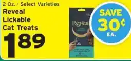 Hannaford Reveal lickable cat treats offer