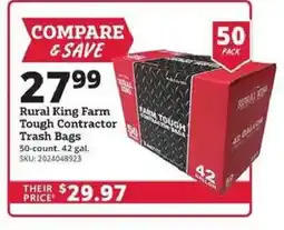 Rural King Rural King Farm Tough Contractor Trash Bags offer