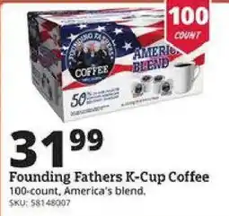 Rural King Founding Fathers K-Cup Coffee offer