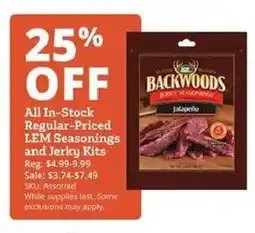 Rural King Backwoods Jerky Seasonings and Jerky Kits offer