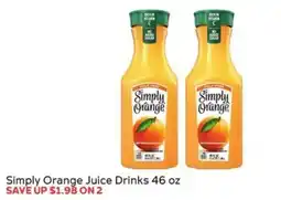 Winn Dixie Simply Orange Juice Drinks offer