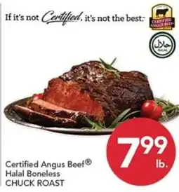 Pete's Fresh Market Certified Angus Beef Halal Boneless Chuck Roast offer