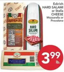 Pete's Fresh Market Eckrich hard salami or stella cheese or provolone offer